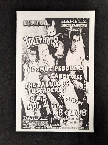 THE TOILET BOYS   original show flier