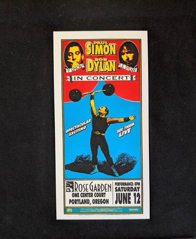 PAUL SIMON and BOB DYLAN at the ROSE GARDEN ONE CENTER COURT , PORTLAND,OR JUNE 12TH