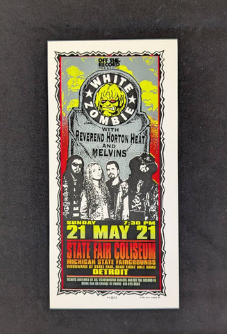 WHITE ZOMBIE with REV HORTON HEAT, MELVINS at the STATE FAIR COLISEUM , DETROIT ,MI MAY 21ST