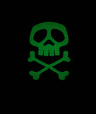 CAPTAIN HARLOCK GLOW IN THE DARK  LOGO T SHIRT