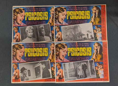 PSYCHO PSICOSIS MEXICAN  ORIGINAL LOBBY CARD -- set of 8