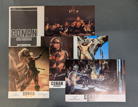 CONAN the BARBARIAN ORIGINAL GERMAN  LOBBY CARD -- set of 18