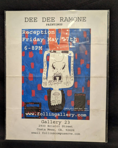 DEE DEE RAMONE GALLERY SHOW  original show flier