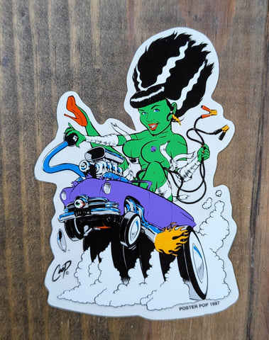 COOP BRIDE OF FRANKENSTEIN HOTROD STICKER