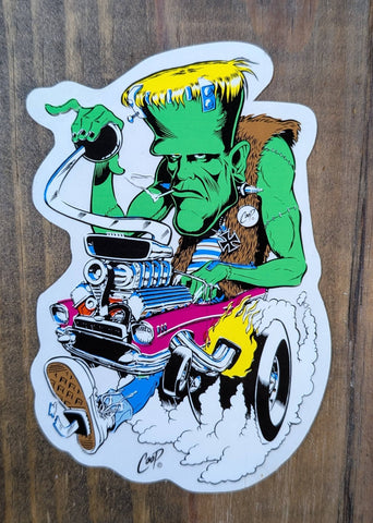 COOP  FRANKENSTEIN HOTROD STICKER