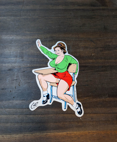 COOP SCHOOL GIRL  STICKER
