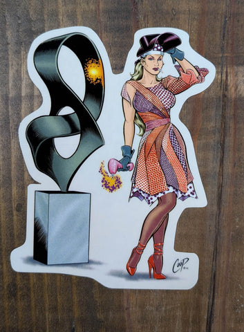 COOP WELDER GIRL  STICKER