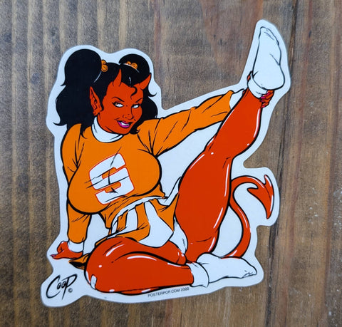 COOP DEVIL GIRL CHEERLEADER STICKER