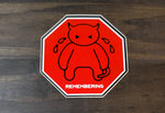 RADIOHEAD AMNESIAC STOP SIGN STICKER