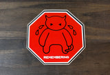 RADIOHEAD AMNESIAC STOP SIGN STICKER