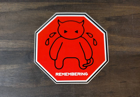 RADIOHEAD AMNESIAC STOP SIGN STICKER