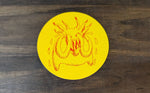 RADIOHEAD AMNESIAC YELLOW CIRCLE STICKER