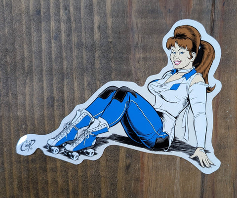 COOP ROLLER DERBY GIRL STICKER