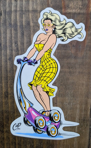 COOP SCOOTER GIRL  STICKER