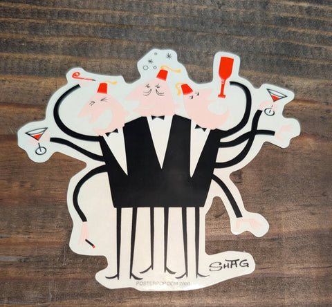 SHAG DRUNK SHRINERS  STICKER