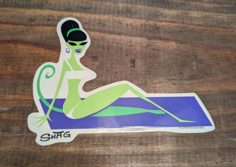 SHAG LIZARD GIRL STICKER