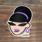 SHAG MOD GIRL HEAD  STICKER
