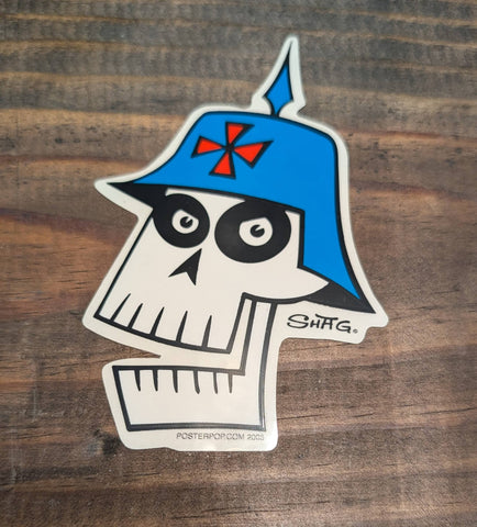SHAG SKULL HELMET  STICKER