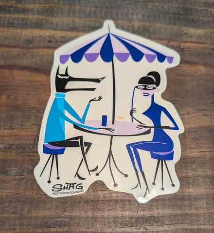 SHAG WOLF CAFE  STICKER