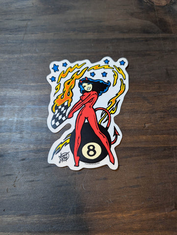 VINCE RAY EIGHTBALL STICKER