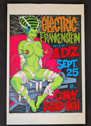 ELECTRIC FRANKENSTEIN , ADZ CONCERT POSTER