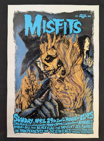THE MISFITS   original concert  poster