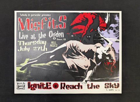 MISFITS , IGNITE , REACH THE SKY   CONCERT POSTER