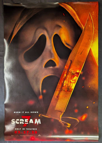 SCREAM 7 ADVANCED DOUBLE SIDED ORIGINAL MOVIE POSTER
