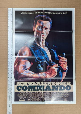 COMMANDO  - FOLDED-  original movie poster