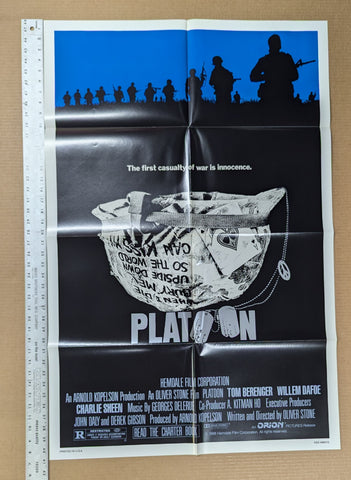 PLATOON   - FOLDED-  original movie poster