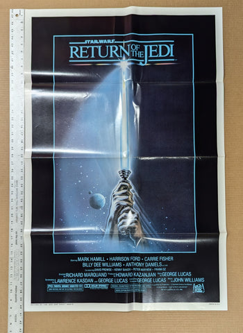 RETURN OF THE JEDI- TRI- FOLDED-  original movie poster