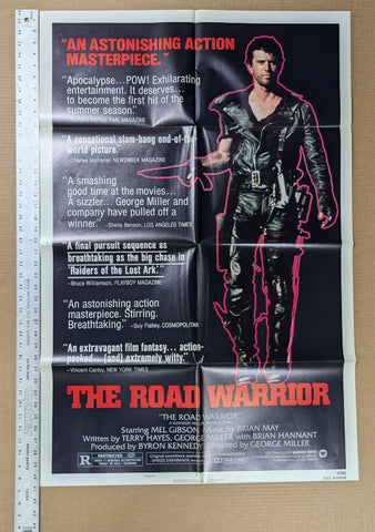 THE ROAD WARRIOR STYLE B  - FOLDED-  original movie poster