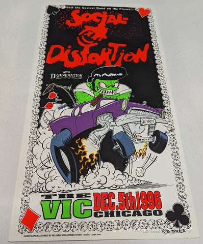 SOCIAL DISTORTION AT THE VIC   original concert poster