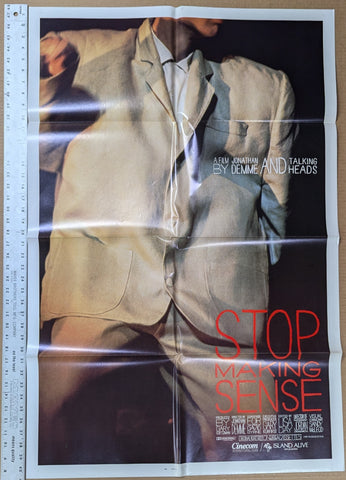 STOP MAKING SENSE - FOLDED -    original movie poster