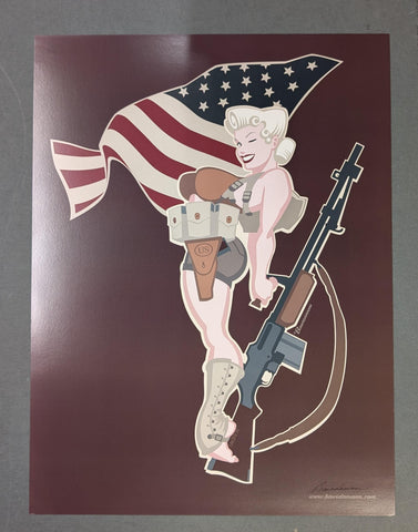 B A R PIN UP  original art  poster