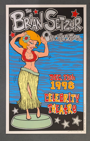 THE BRIAN SETZER ORCHESTRA  original concert  poster