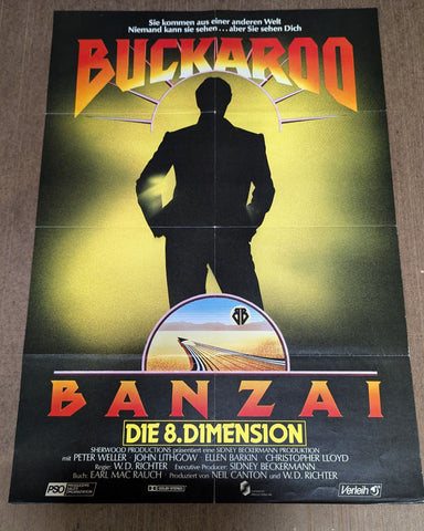 The Adventures of Buckaroo Banzai - GERMAN -FOLDED- original movie poster