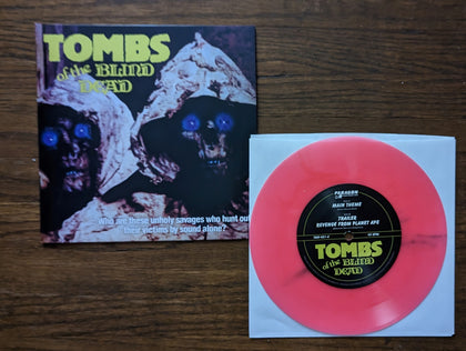 TOMBS OF THE BLIND DEAD BUBBLEGUM PINK 7inch Vinyl Soundtrack