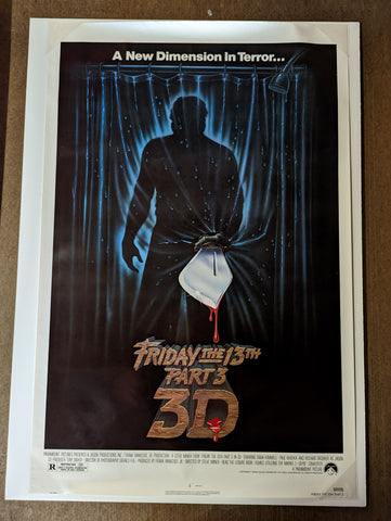FRIDAY THE 13TH PART 3 Original Movie Poster Atomic Art And Music friday-the-13th-part-3-original-movie-poster-atomic-art-and-music