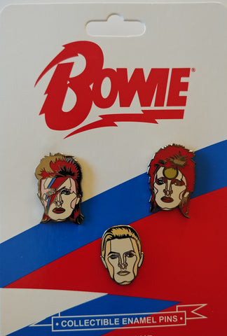 David Bowie set of 3  Enamel Pin