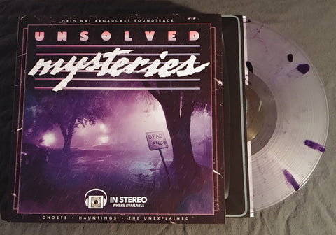 unsolved mysteries ghosts , hauntings Purple Translucent with Purple Smoke And Teal Splatter Soundtrack